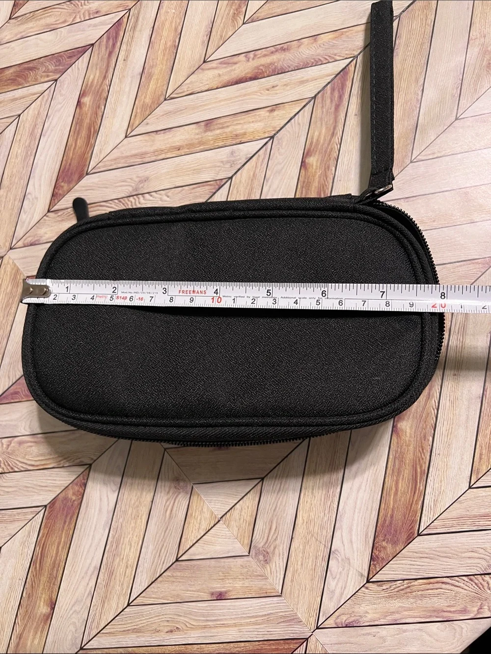 Black Compact Travel Organizer Pouch for electronics